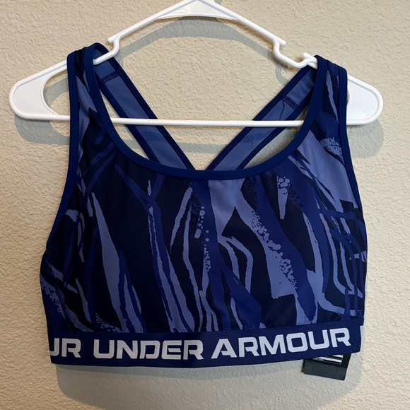Under Armour Other - NWT 2X Under Armour Women's Navy Patterned Sports Bra
